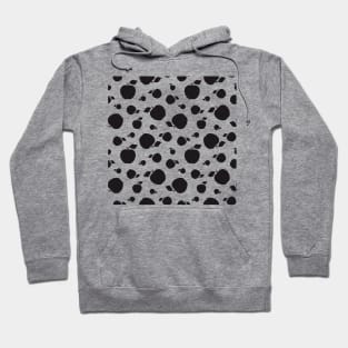 Black Apple Pattern Hoodie